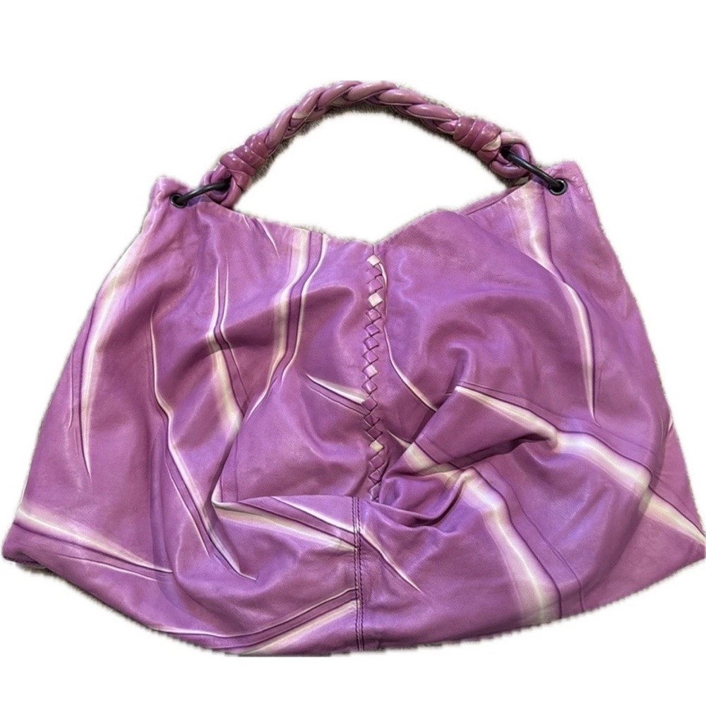 Bottega Veneta Violet Tie Dye Leather Aquiline Fortune Cookie Bag
